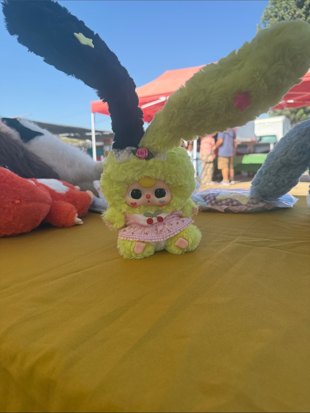 Cute Plush Bunny Costume Plush Toy - Lime Green